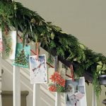 Use a clothes line to hang holiday cards from your banister.