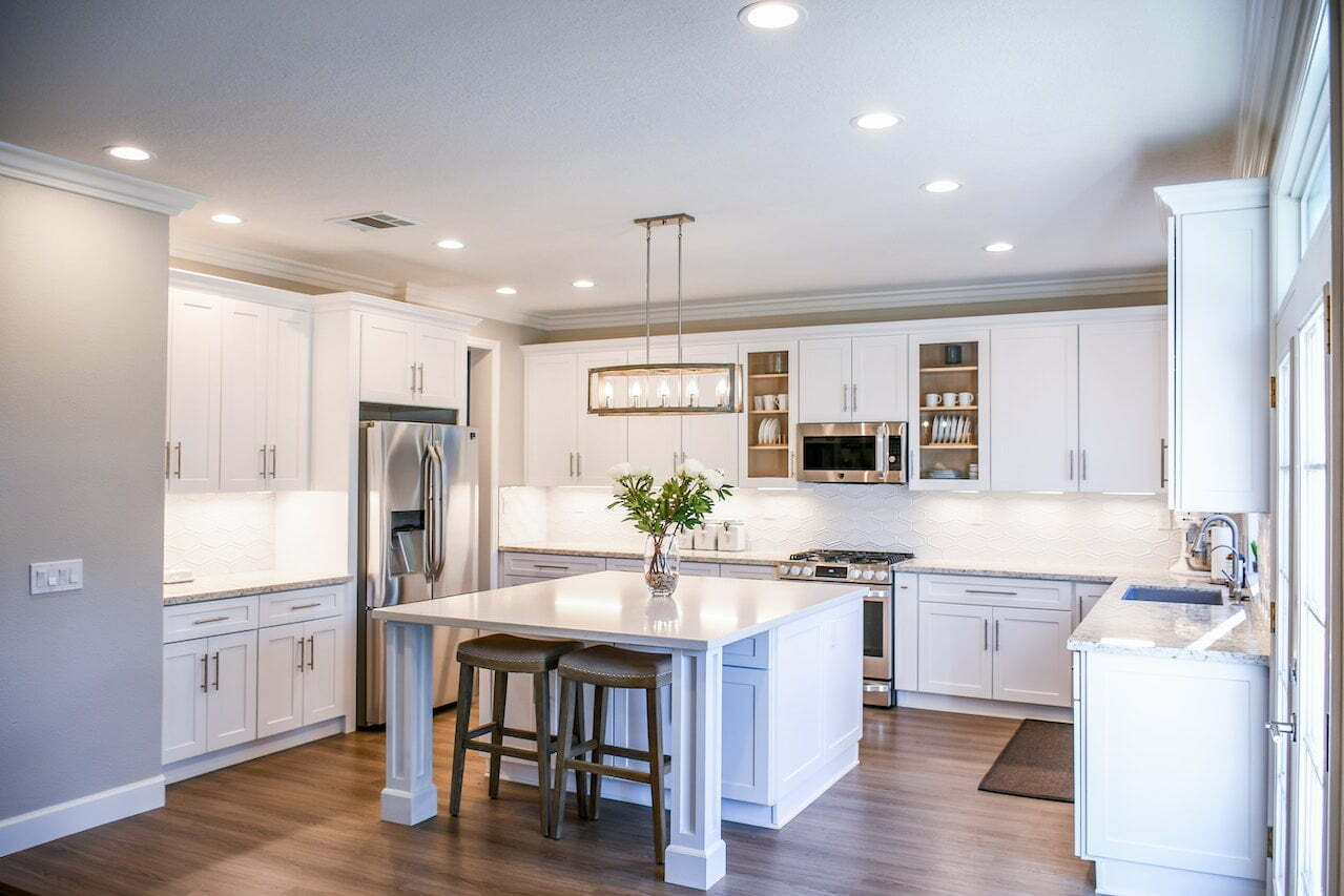 Painted kitchen inside Atlanta home