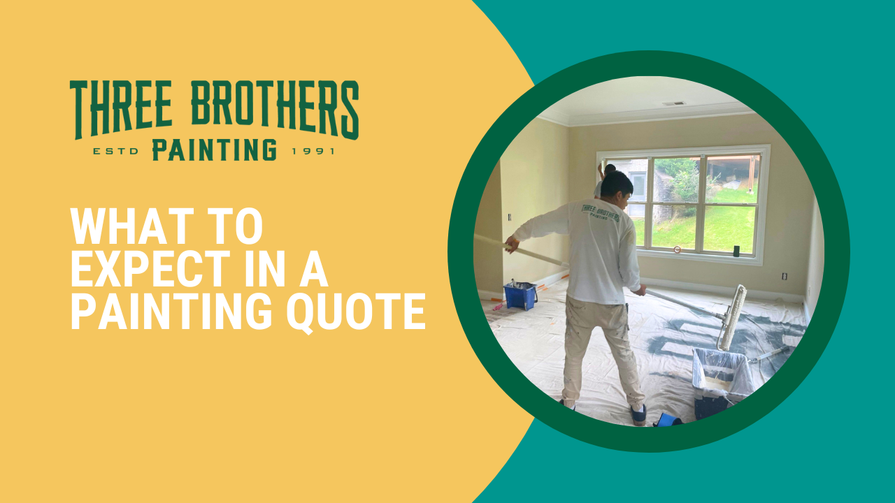 Painting company painting a master bedroom in Canton, GA