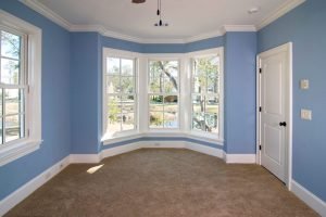 White trim helps colored walls pop.